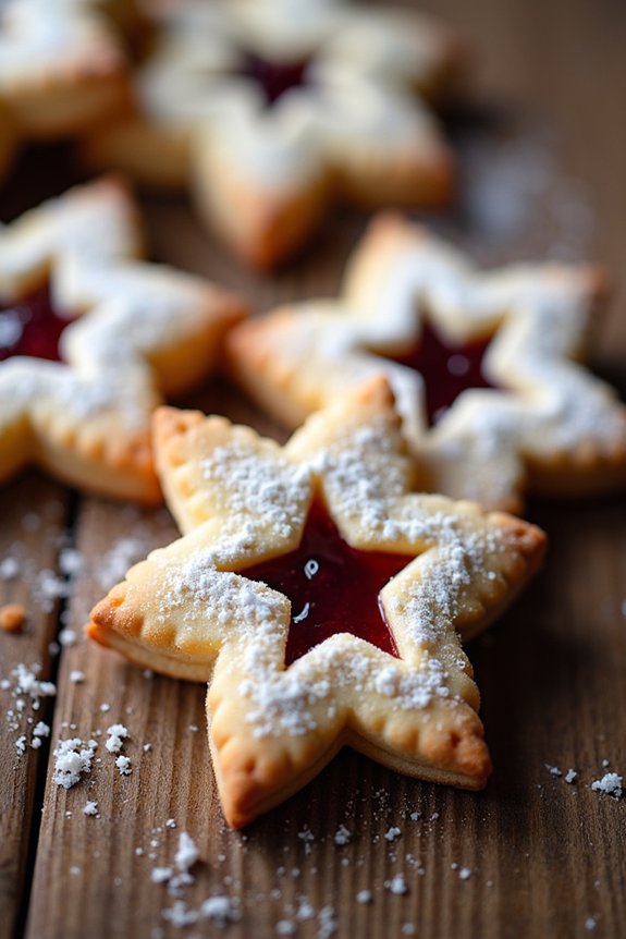 elegant jam filled holiday cookies