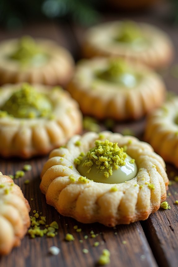 elegant pistachio chocolate cookies