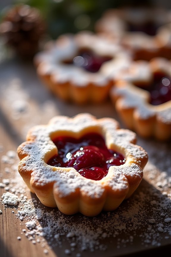 elegant raspberry linzer tarts