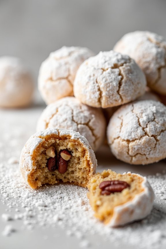 espresso infused snowball cookies