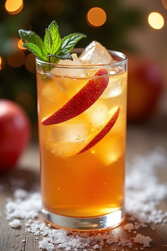 festive apple cider mocktail