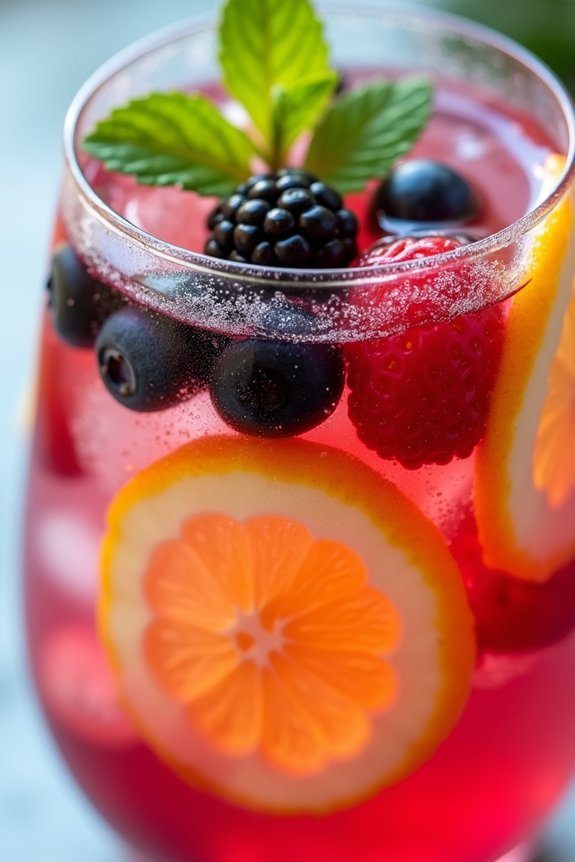 festive berry sangria punch