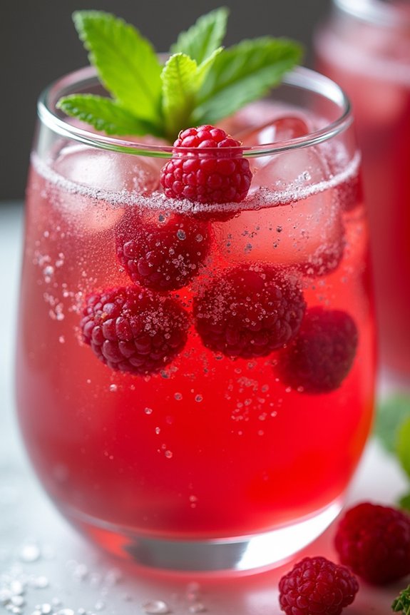 festive berry sparkling drink
