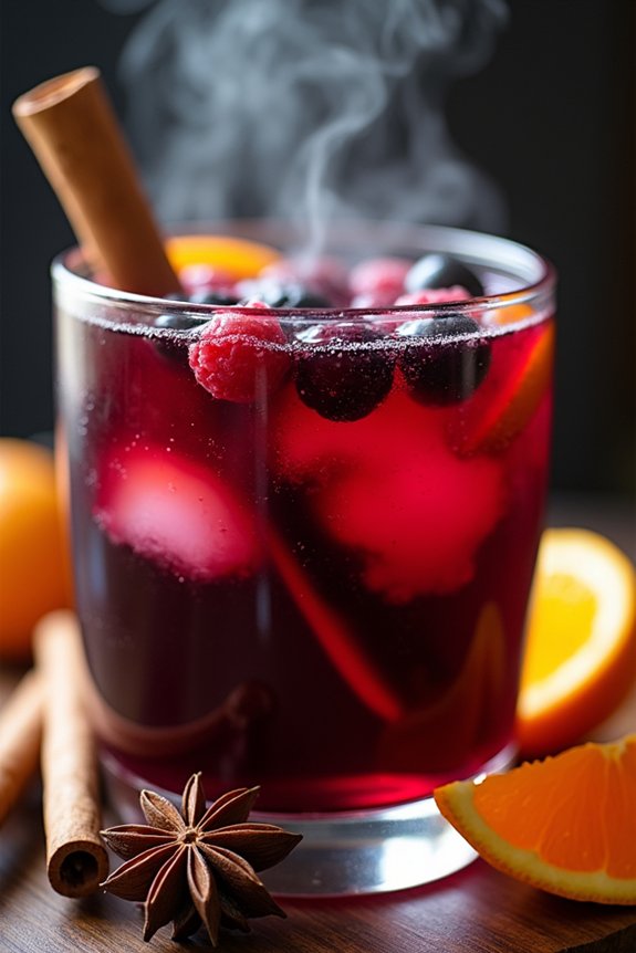 festive berry spiced mulled wine