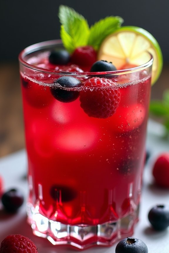 festive berry vodka punch