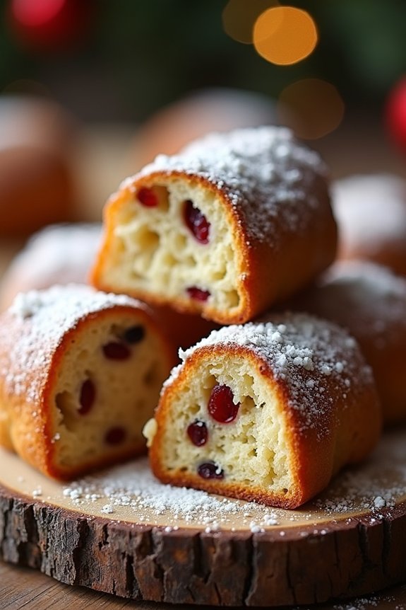 festive bite sized stollen treats