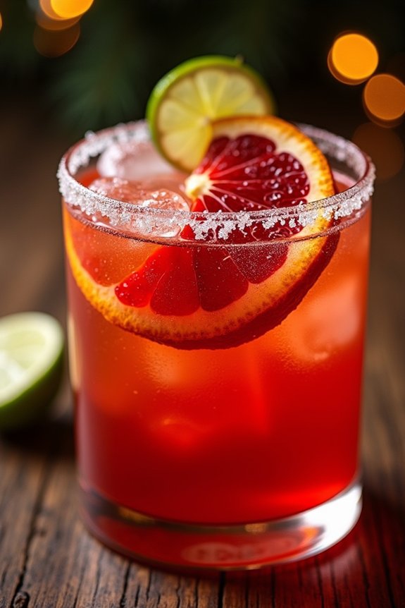 festive blood orange cocktail