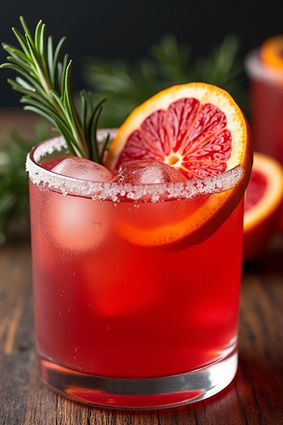 festive blood orange margarita