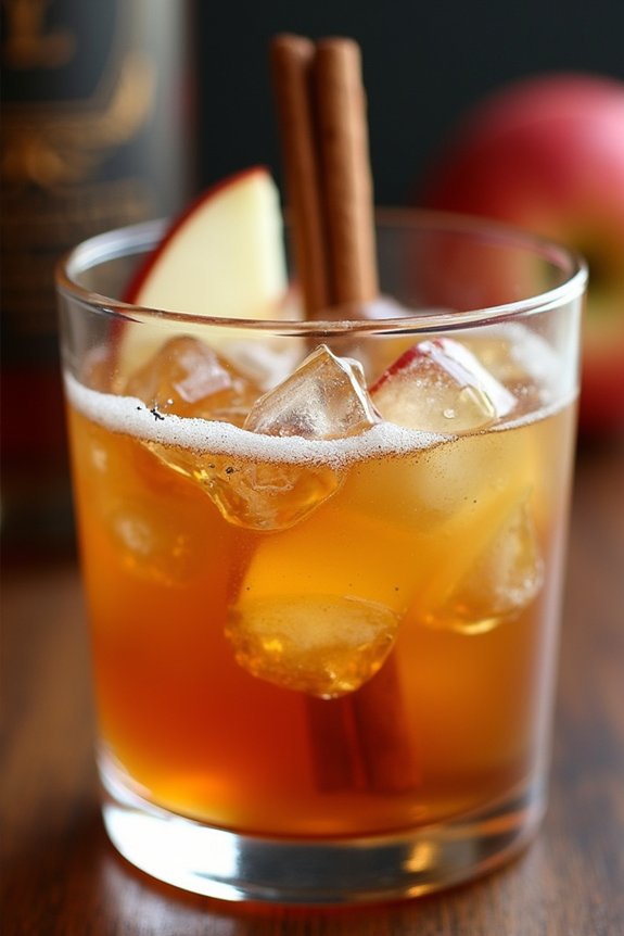 festive bourbon apple cocktail