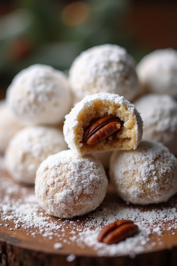 festive buttery pecan cookies