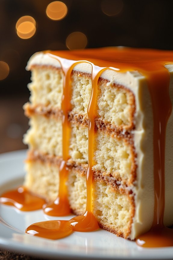 festive caramel layer cake