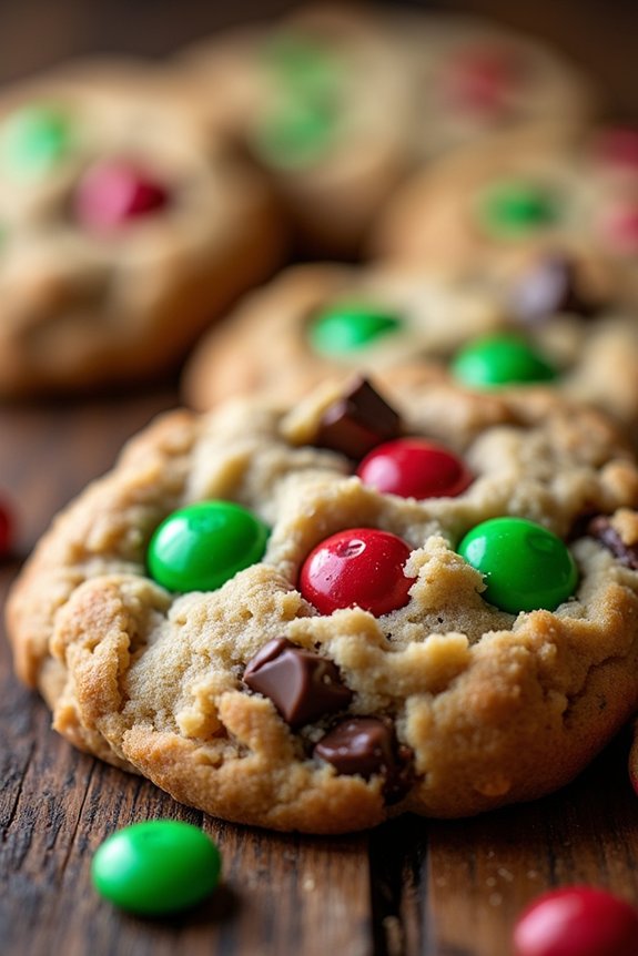 festive chewy monster cookies