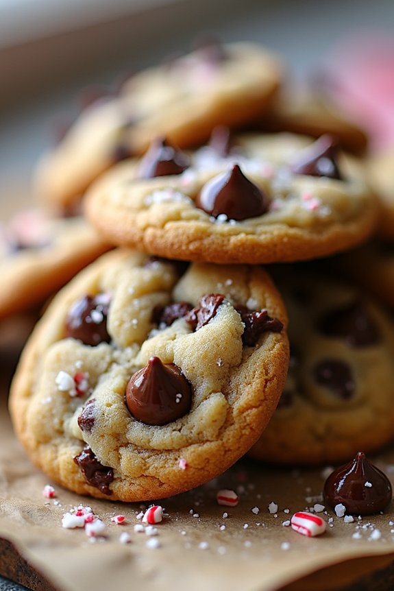 festive chewy peppermint cookies