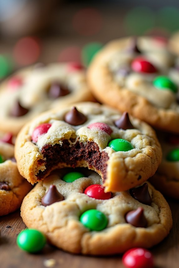 festive chocolate chip cookies