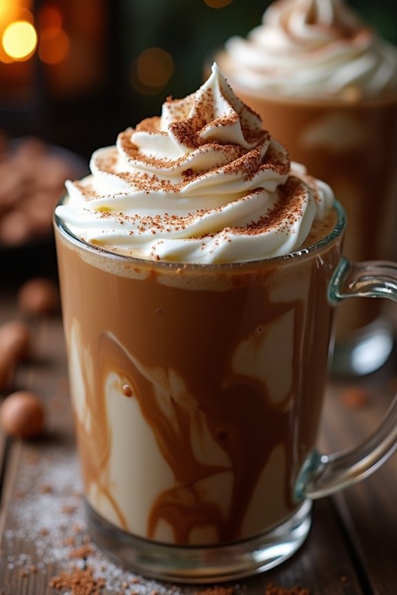 festive chocolate hazelnut brew