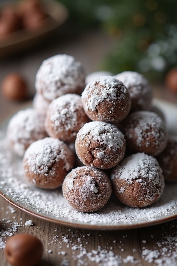 festive chocolate hazelnut cookies