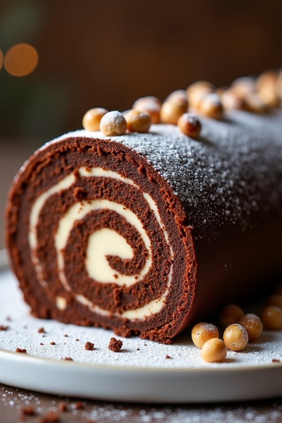 festive chocolate hazelnut dessert