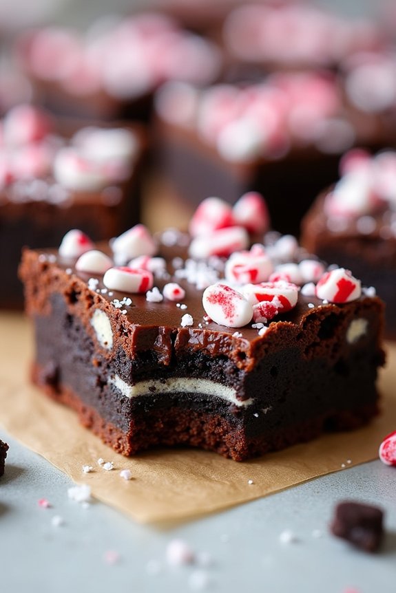 festive chocolate mint brownies