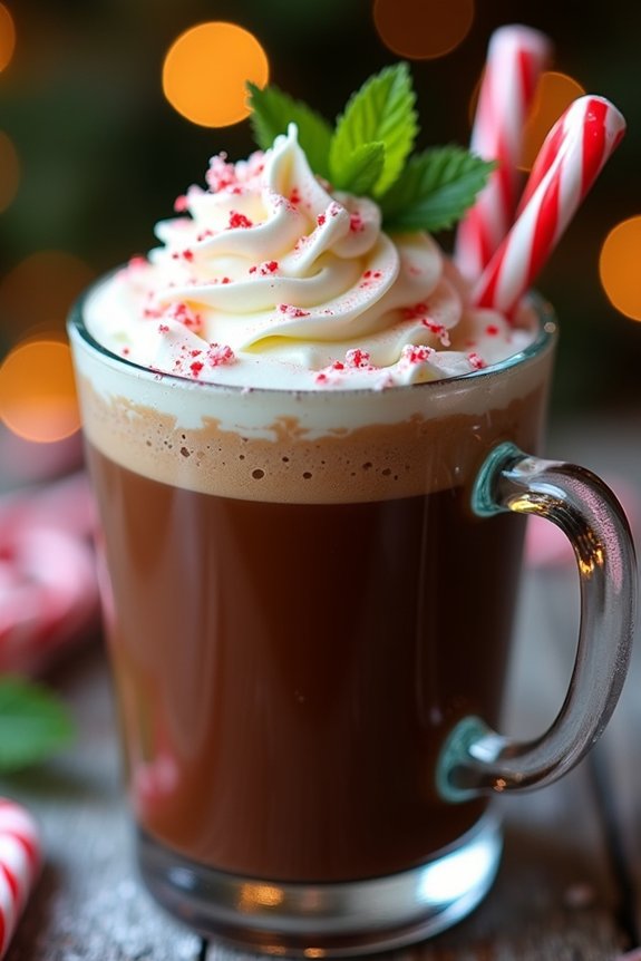 festive chocolate mint punch
