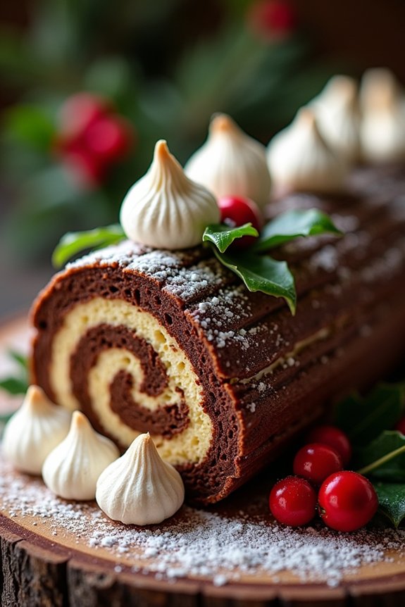 festive chocolate sponge cake