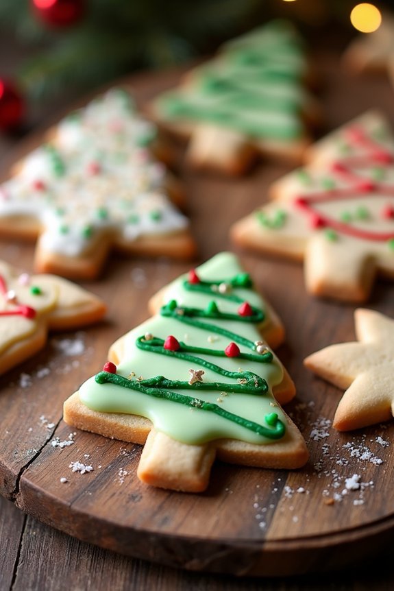 festive christmas tree cookies