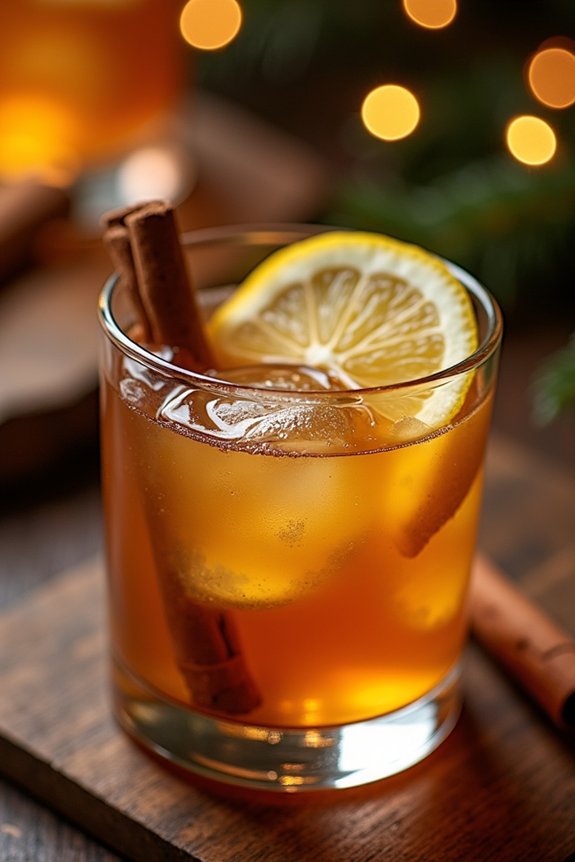 festive cinnamon maple cocktail