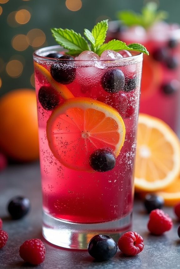 festive citrus berry punch