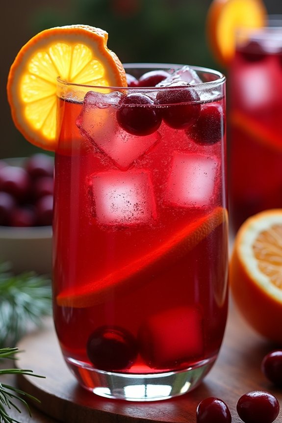 festive cranberry holiday punch