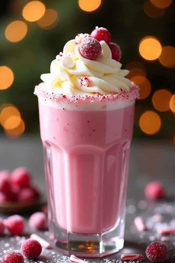 festive cranberry milkshake delight