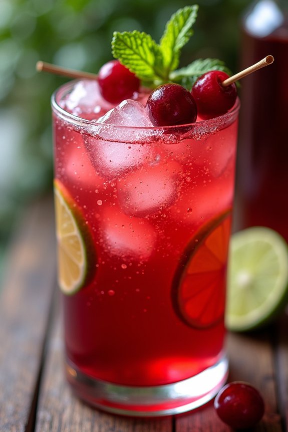 festive cranberry mojito recipe