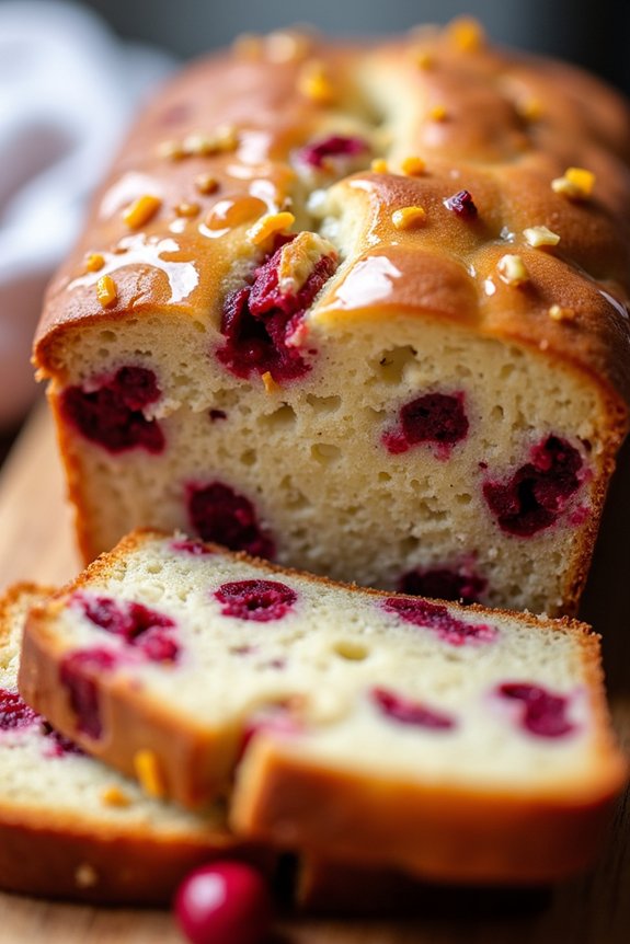 festive cranberry orange bread