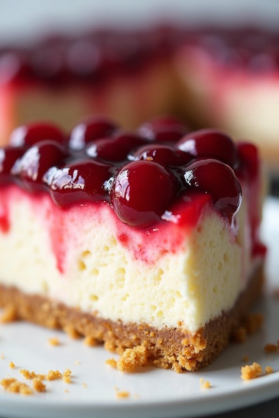 festive cranberry orange cheesecake