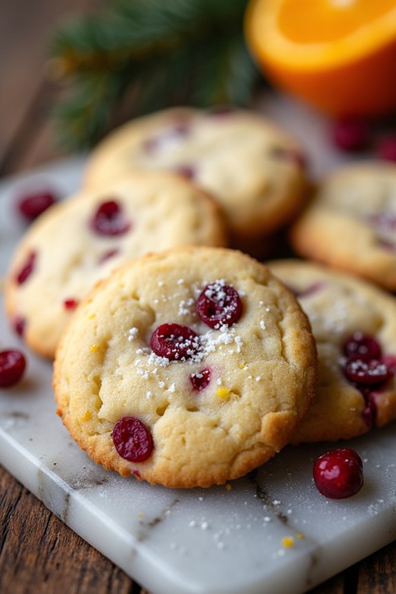 festive cranberry orange cookies