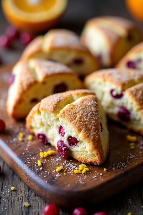 festive cranberry orange scones