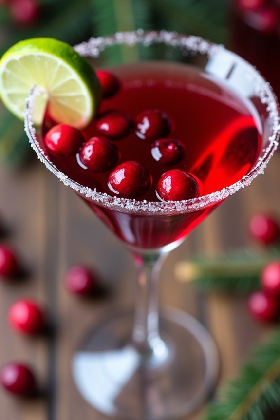 festive cranberry vodka cocktail