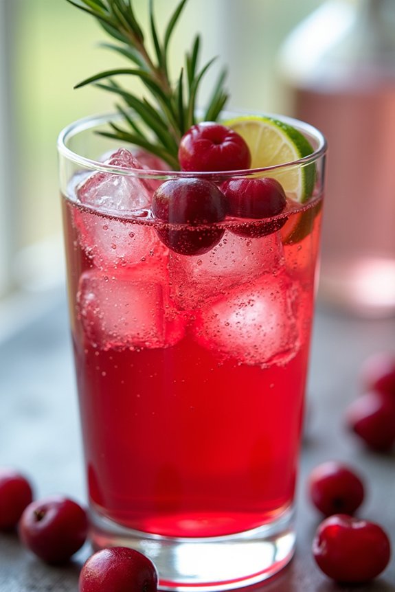 festive cranberry vodka cocktail