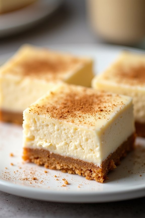 festive creamy cheesecake bars