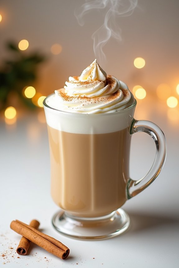 festive creamy gingerbread latte