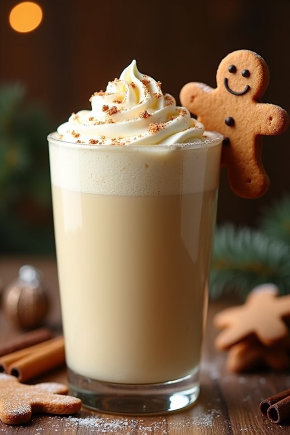 festive creamy gingerbread mocktail