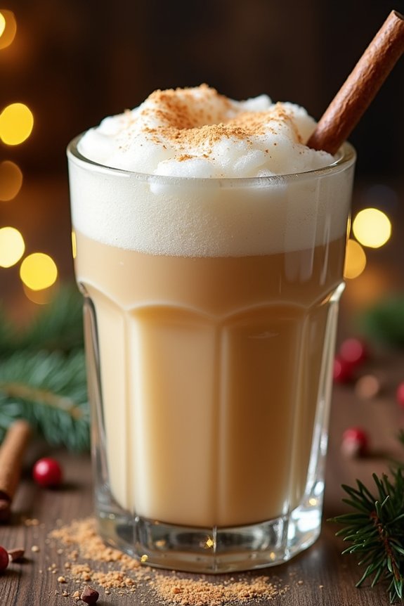 festive creamy holiday mocktail