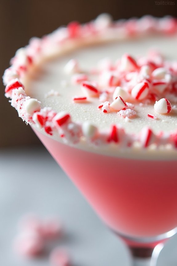 festive creamy peppermint cocktail