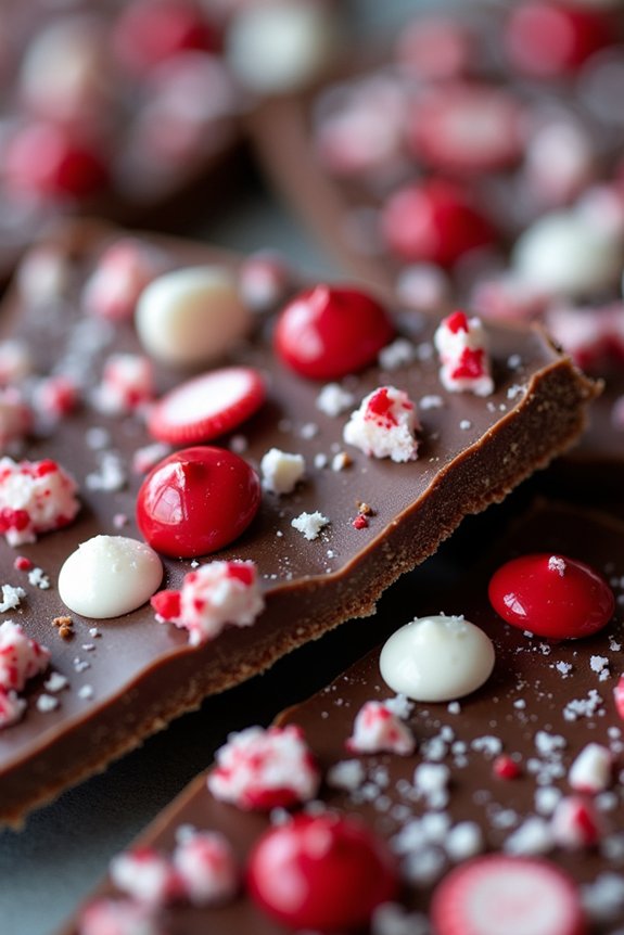 festive dark chocolate treat