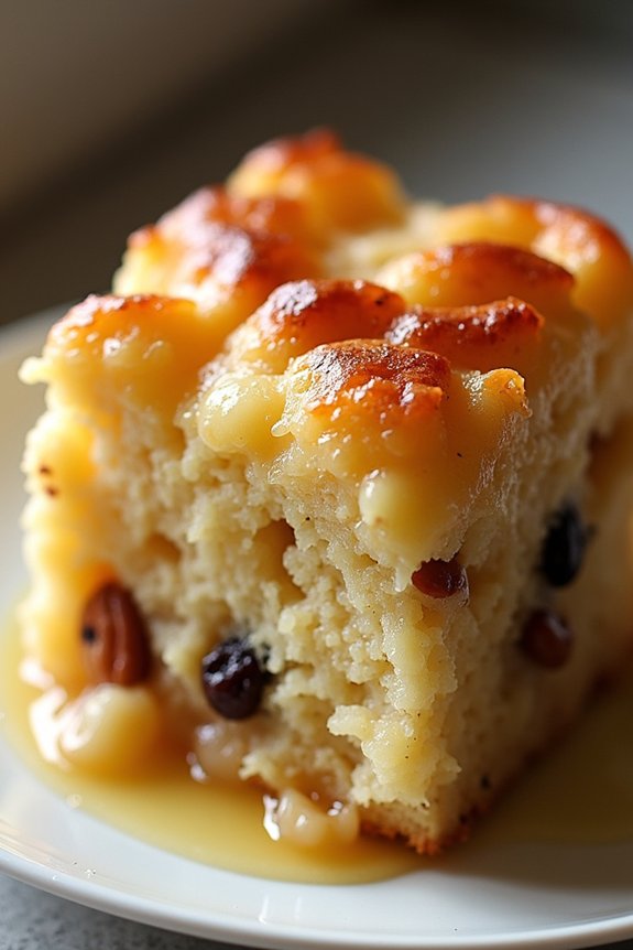 festive eggnog bread pudding