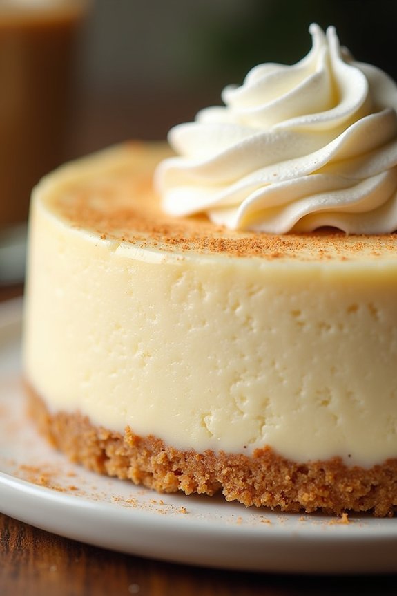festive eggnog cheesecake recipe