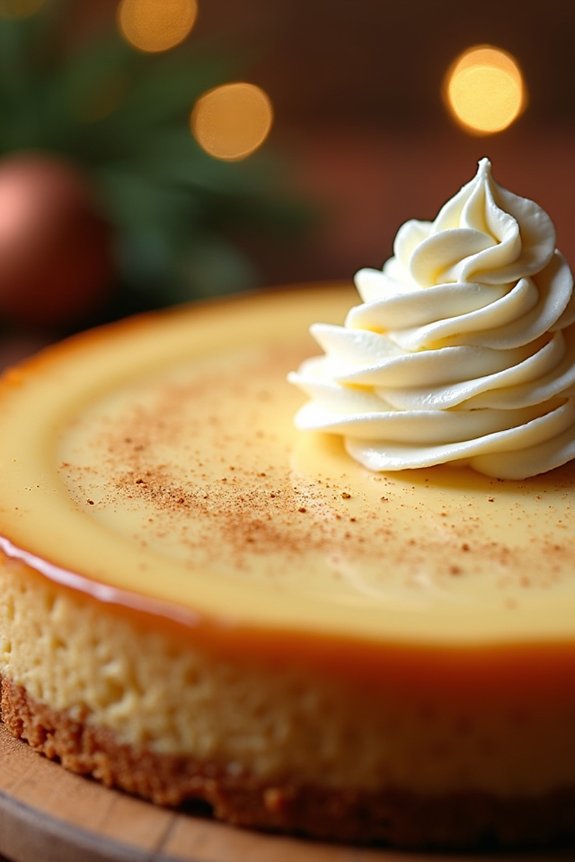 festive eggnog cheesecake recipe