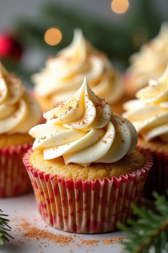 festive eggnog cupcake recipe