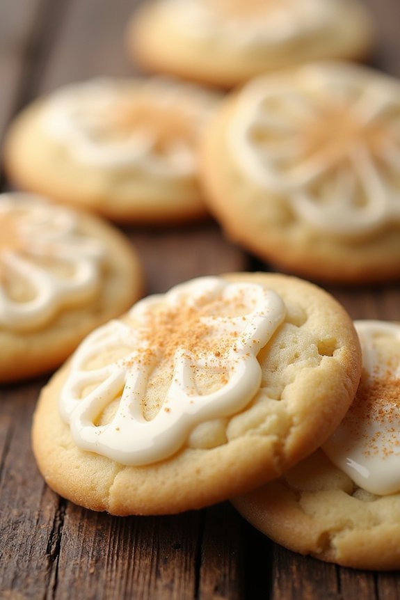 festive eggnog flavored cookies