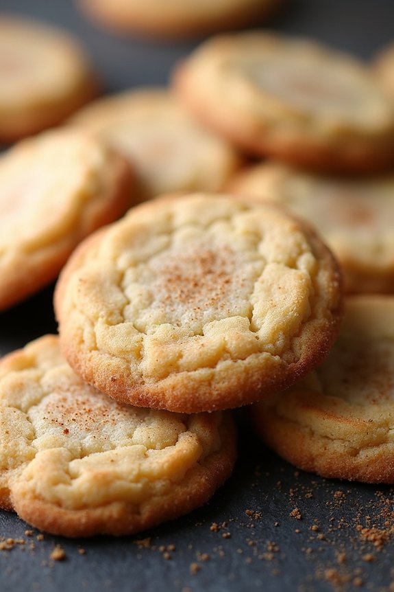festive eggnog snickerdoodle cookies