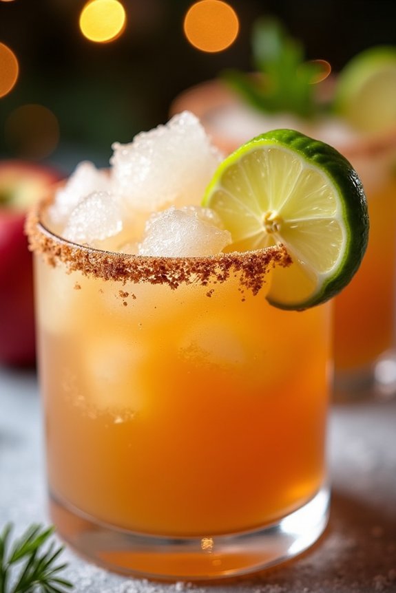 festive frozen apple margarita