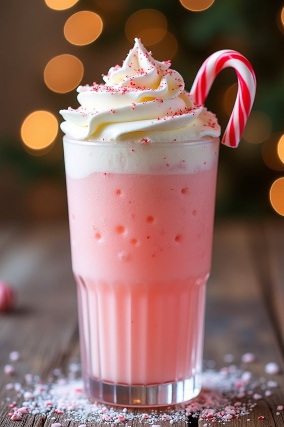 festive frozen peppermint drink